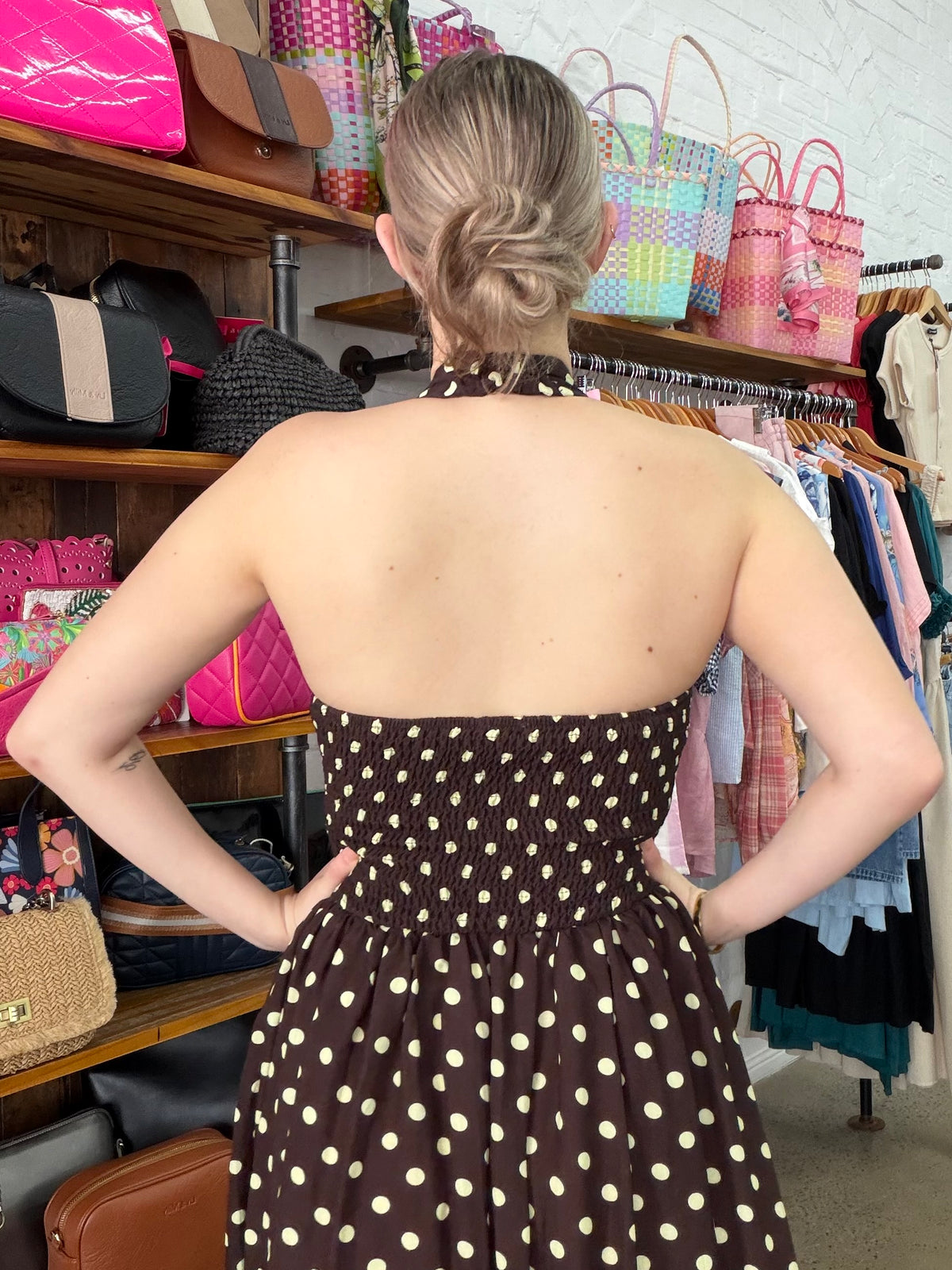 Kayda Maxi Dress  - Chocolate & Butter Yellow