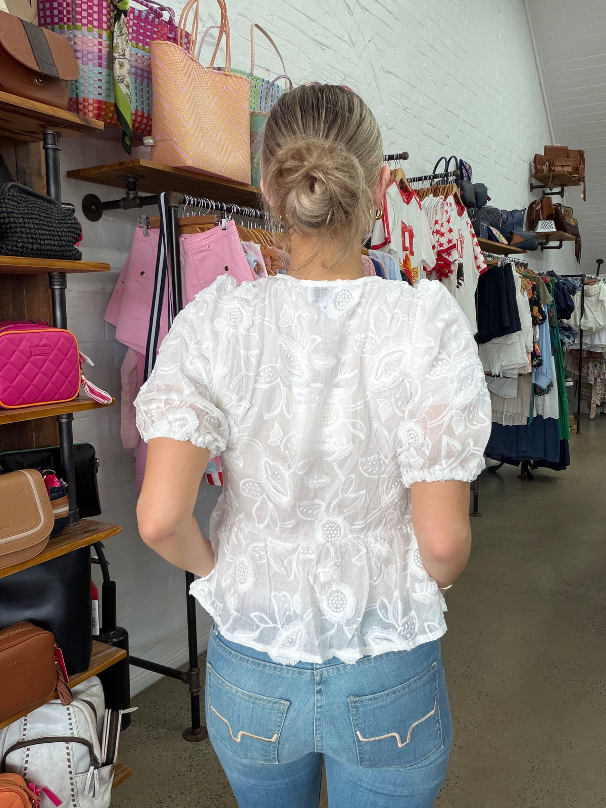 Ada Top - Sheer Floral