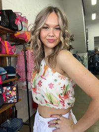 Monica Top - Abstract Floral