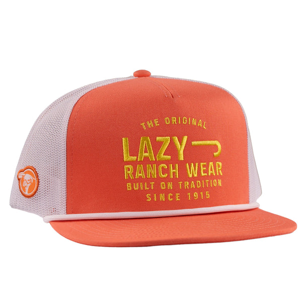 Lazy J Ranch Wear Cap - Coral/White Untroubled