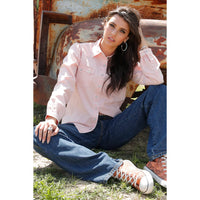 Cruel Girl Long Sleeved Shirt - Pink Pearl Snap (CTW7383010)