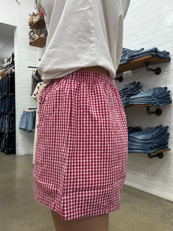 Lani Short - Red Gingham