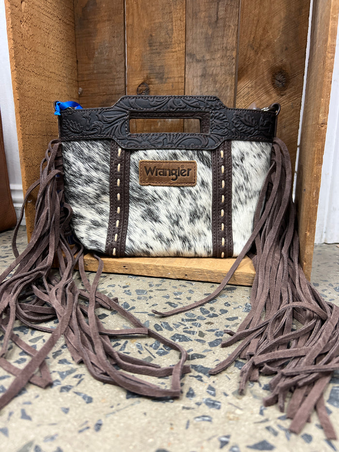 Wrangler Genuine Cowhide Fringe Crossbody (WG283-8015CF) - Coffee