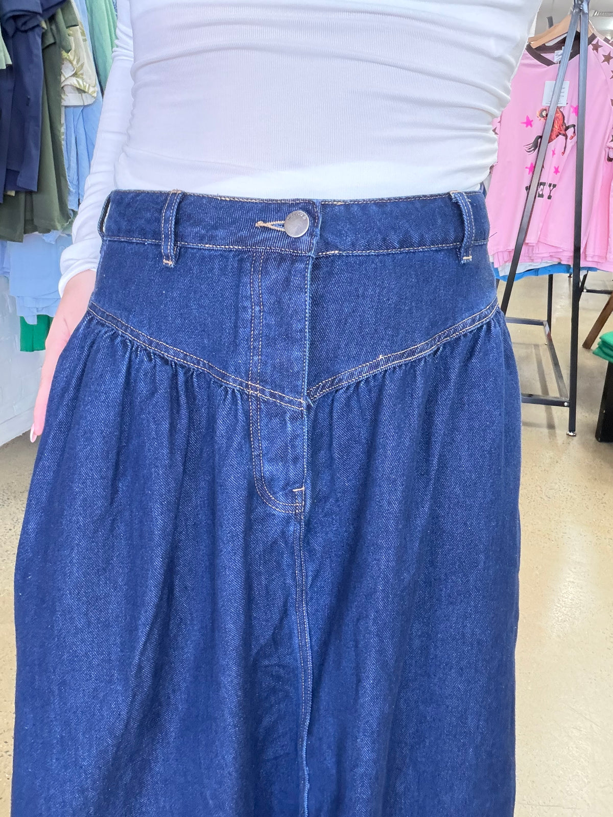 Arlo Maxi Skirt - Indigo