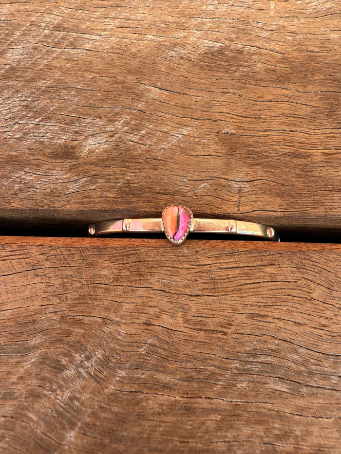 Sweetpea Cuff - Pink Dahlia Stone