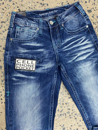 Cowgirl Tuff Jeans - Turquoise Boot Stitch