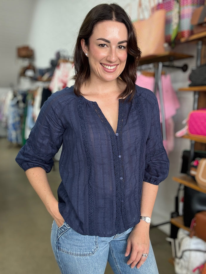 Tilly Top - Navy