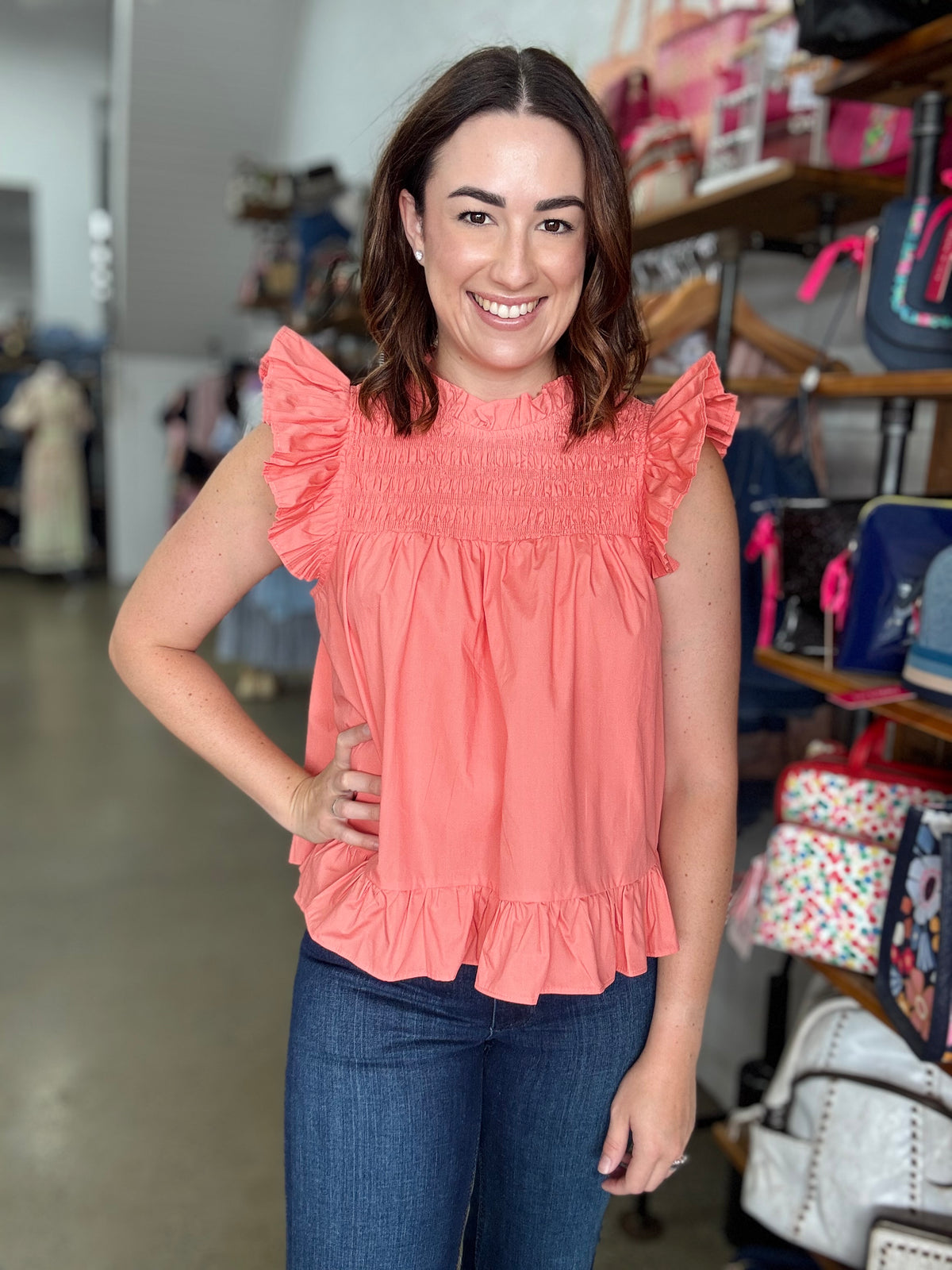 Marlowe Top - Dusty Coral