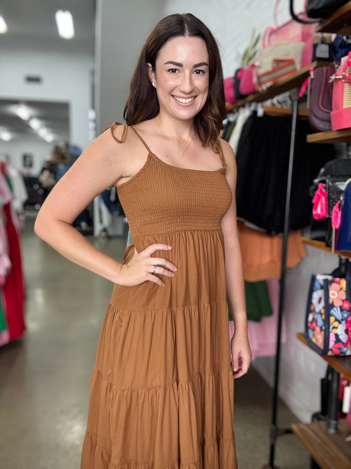 Annika Dress - Rust Orange