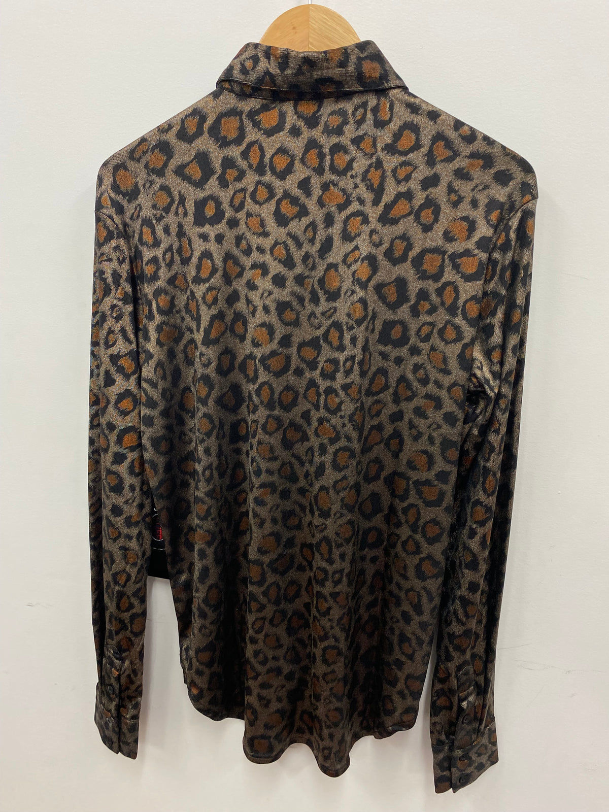 Cowgirl Tuff Pullover Arena Shirt - Soft Copper and Gold Metallic Leopard Shimmer