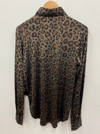 Cowgirl Tuff Pullover Arena Shirt - Soft Copper and Gold Metallic Leopard Shimmer