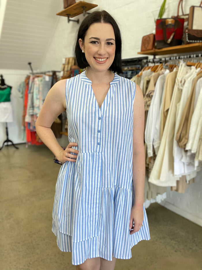 Chelsea Dress - Blue Stripe