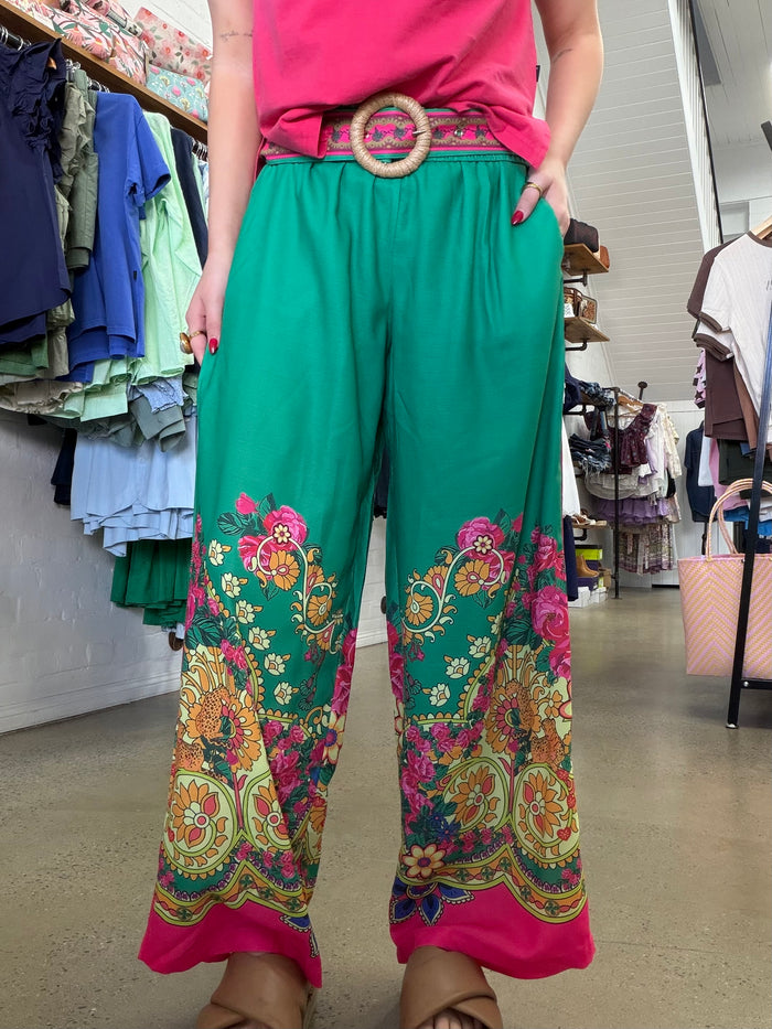 Donnie Pants - Green & Pink