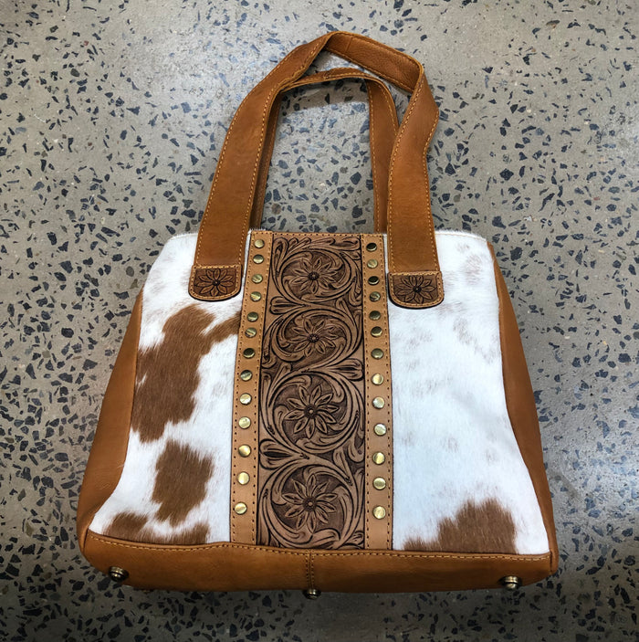 Maddy -  Cowhide Tooled Handbag