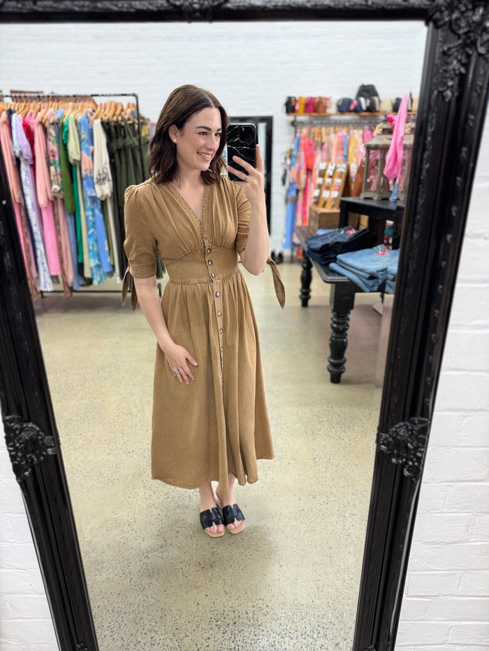 Everleigh Dress - Caramel