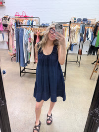 Dylan Mini Dress - Dark Denim