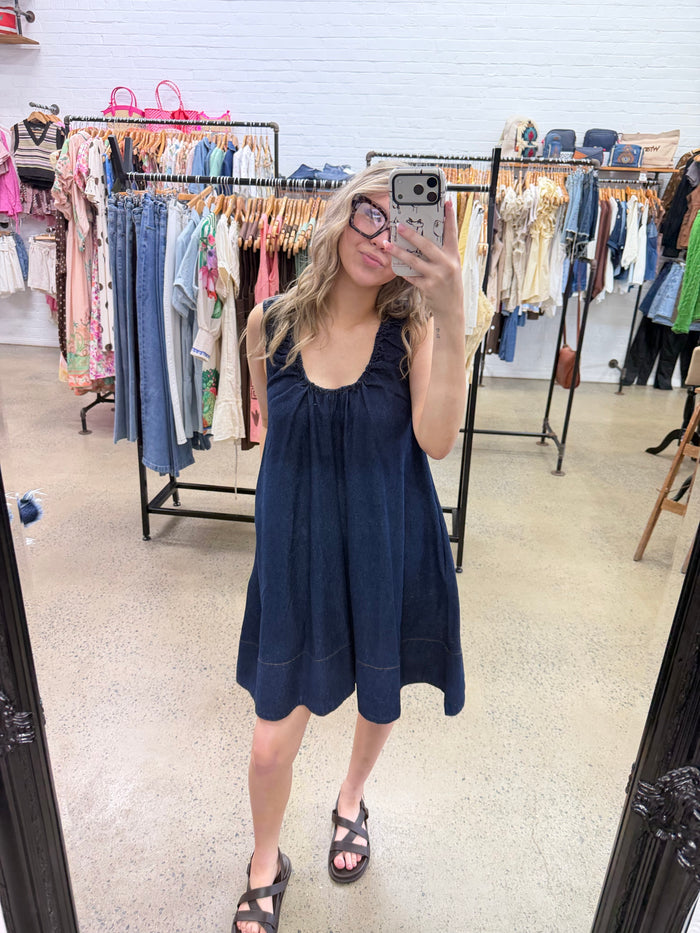 Dylan Mini Dress - Dark Denim
