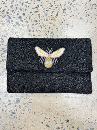 Beaded Clutch - Black Bee