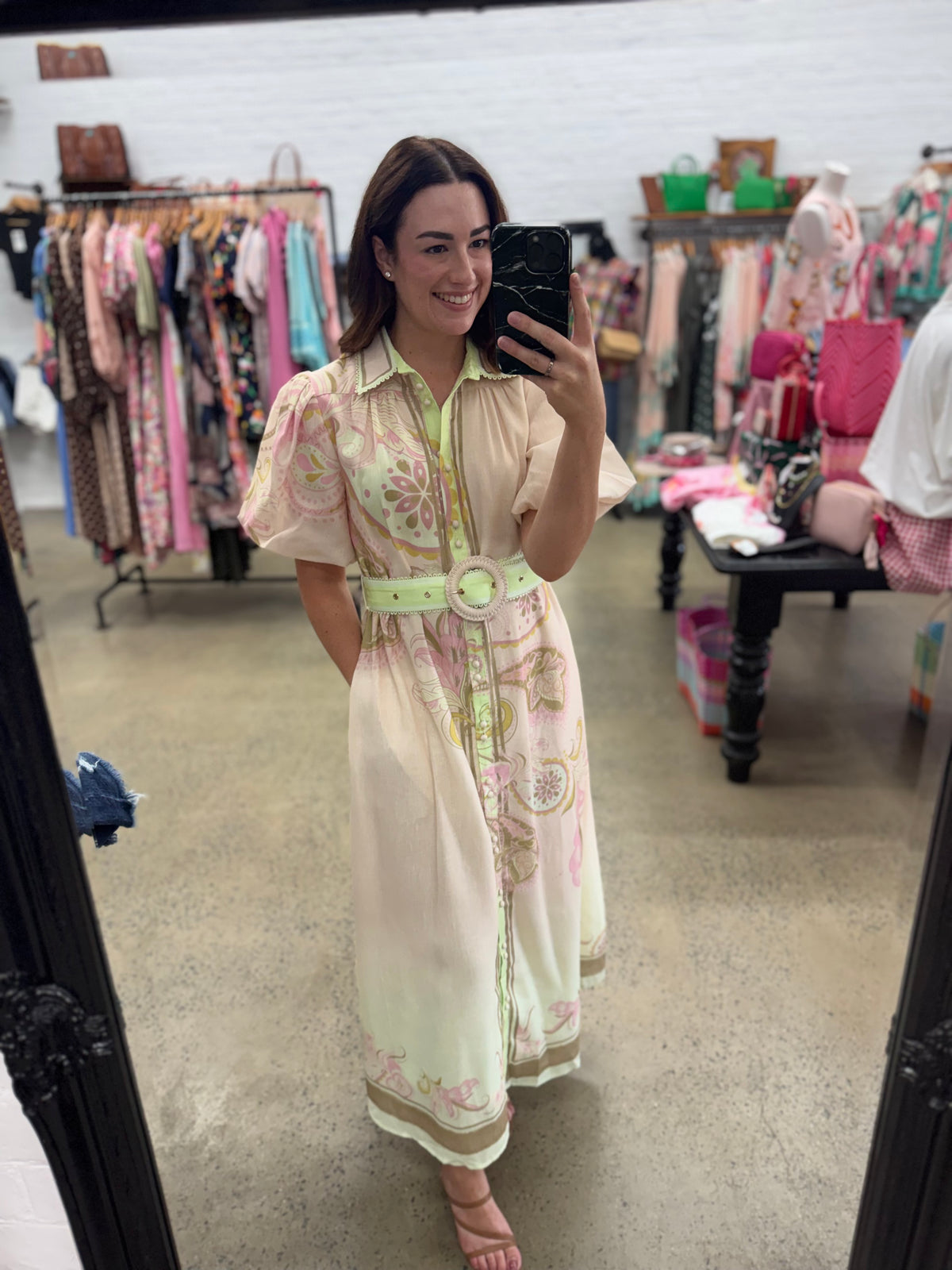 Amalfi Maxi Dress - Pink Paisley