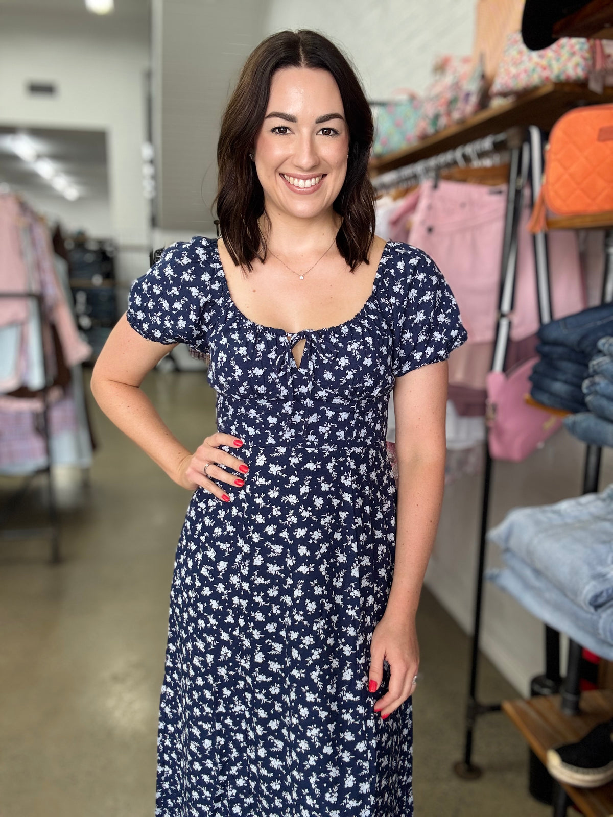 Clarabelle Floral Maxi Dress - Blue