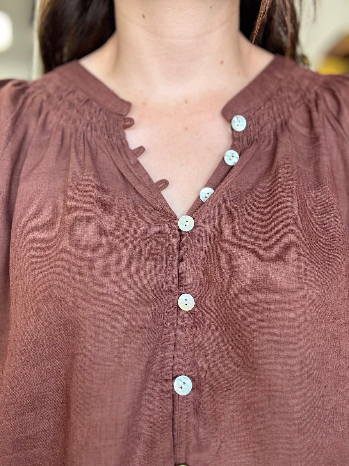 Astrid Top - Dark Cherry Mocha