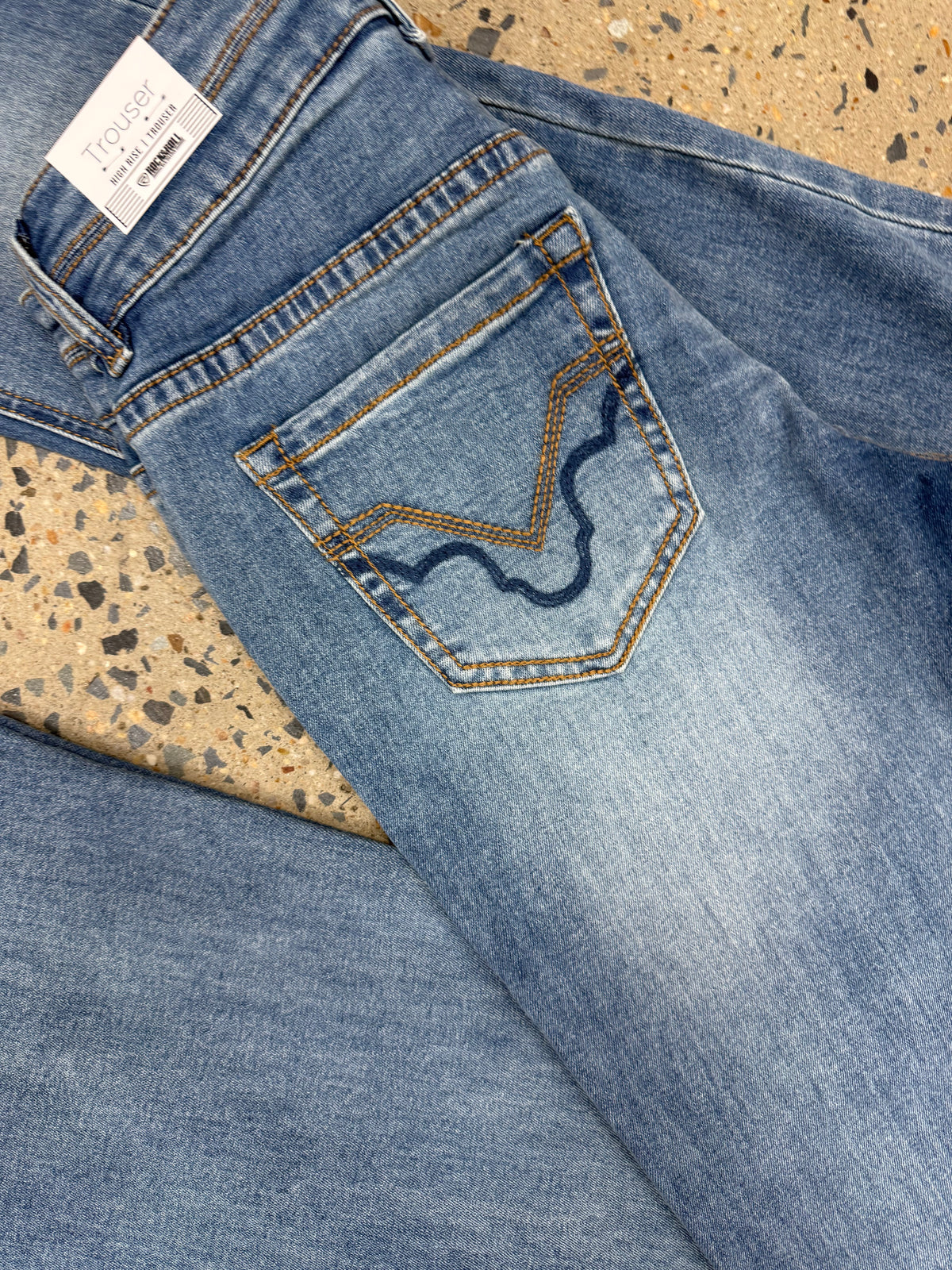 Rock & Roll Cowgirl Jeans - BW5HD07845 - Double Waistband High Rise Trouser