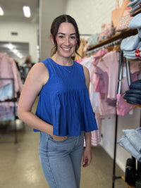 Charlotte Top - Aegean Blue