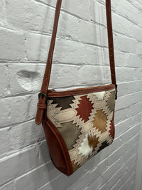 Winnie - Colour Block Aztec Cowhide Crossbody