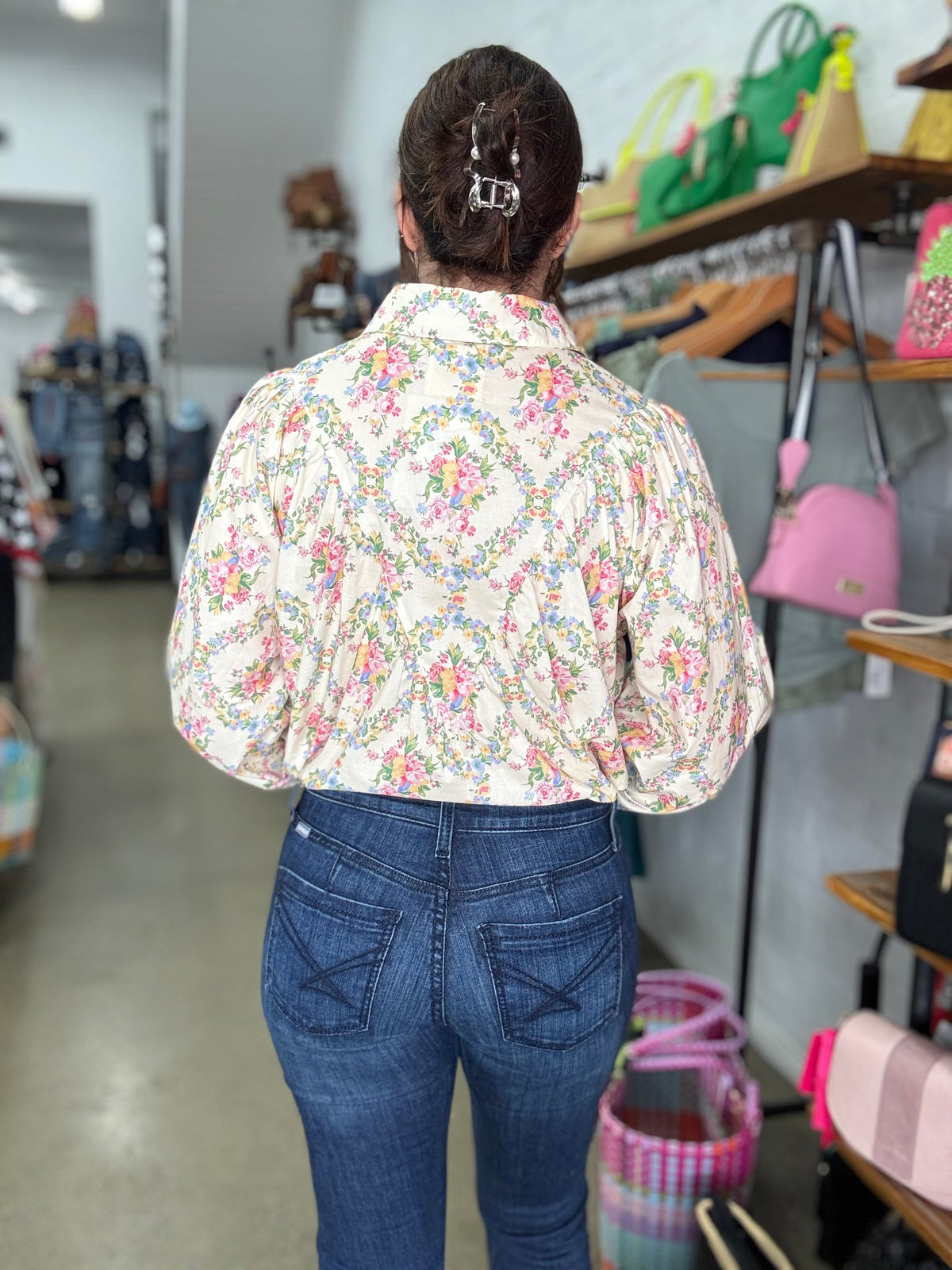 Ruby Top - Yellow Floral