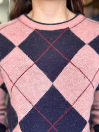 Bianca Knit - Rose Pink & Navy