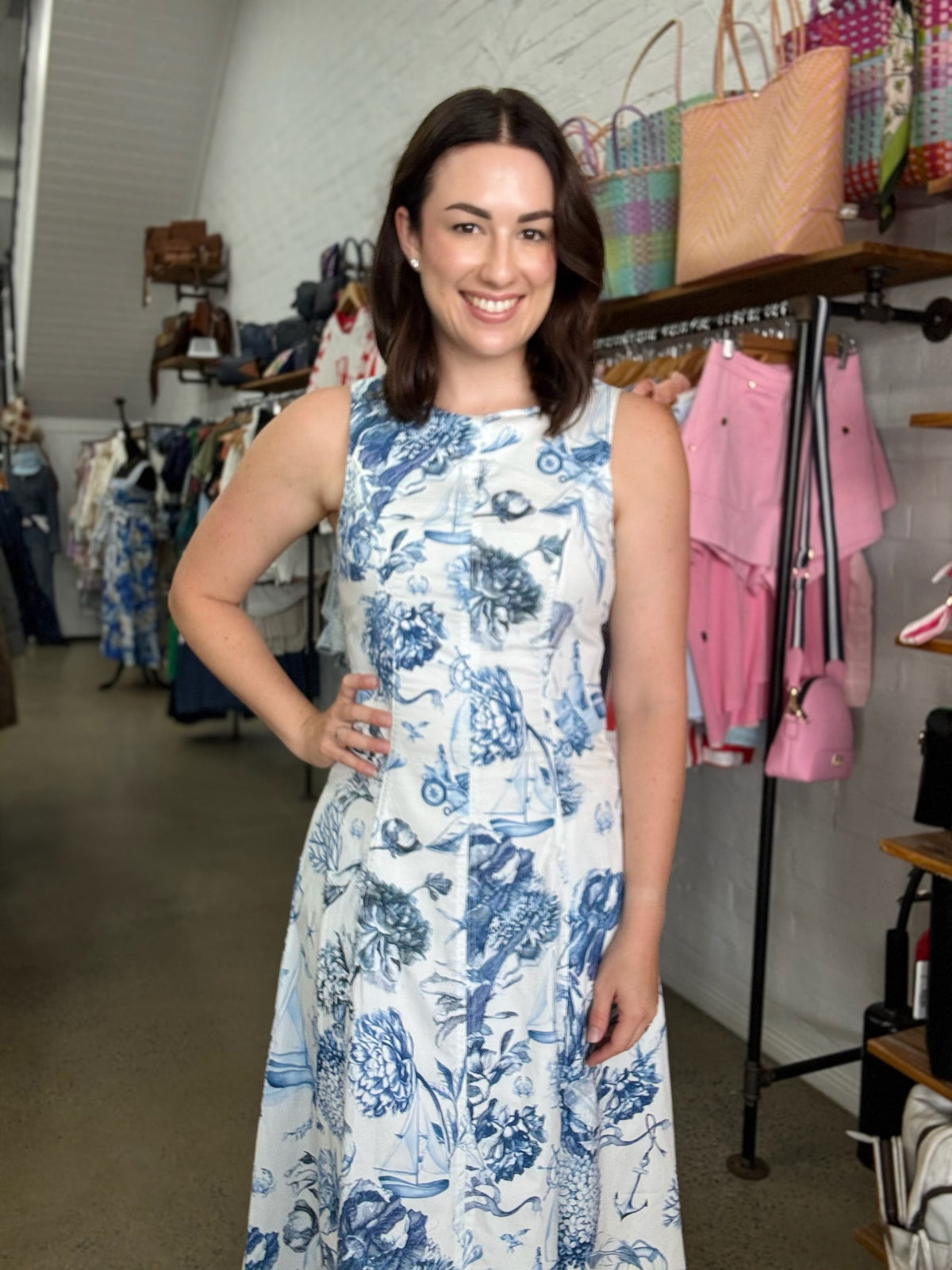 Marina Doll Dress - Coastal Print