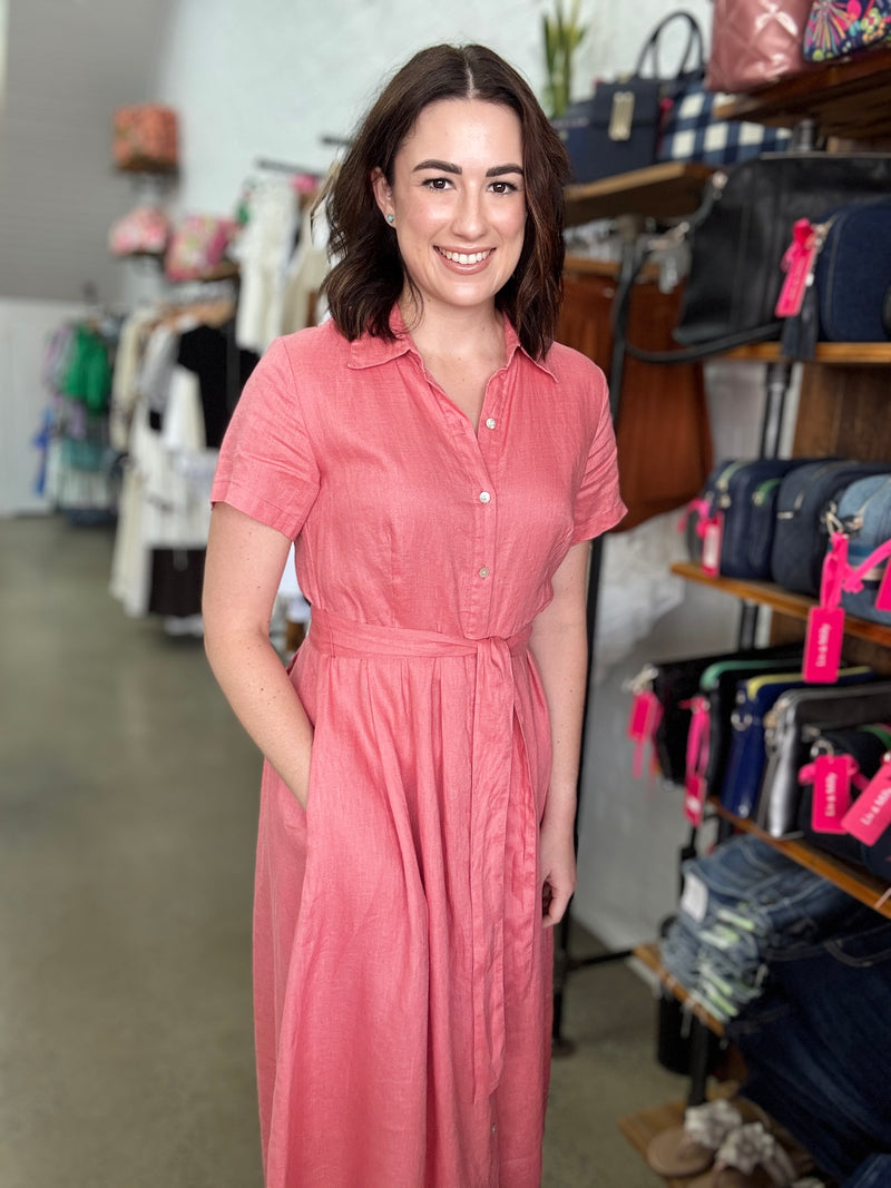 Myra Dress - Deep Rose