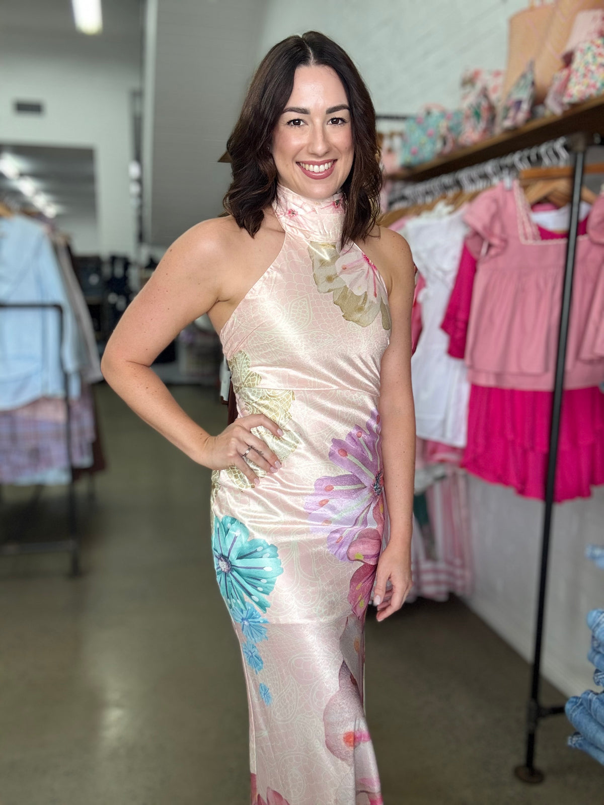 Mabel Maxi Dress - Cream Floral