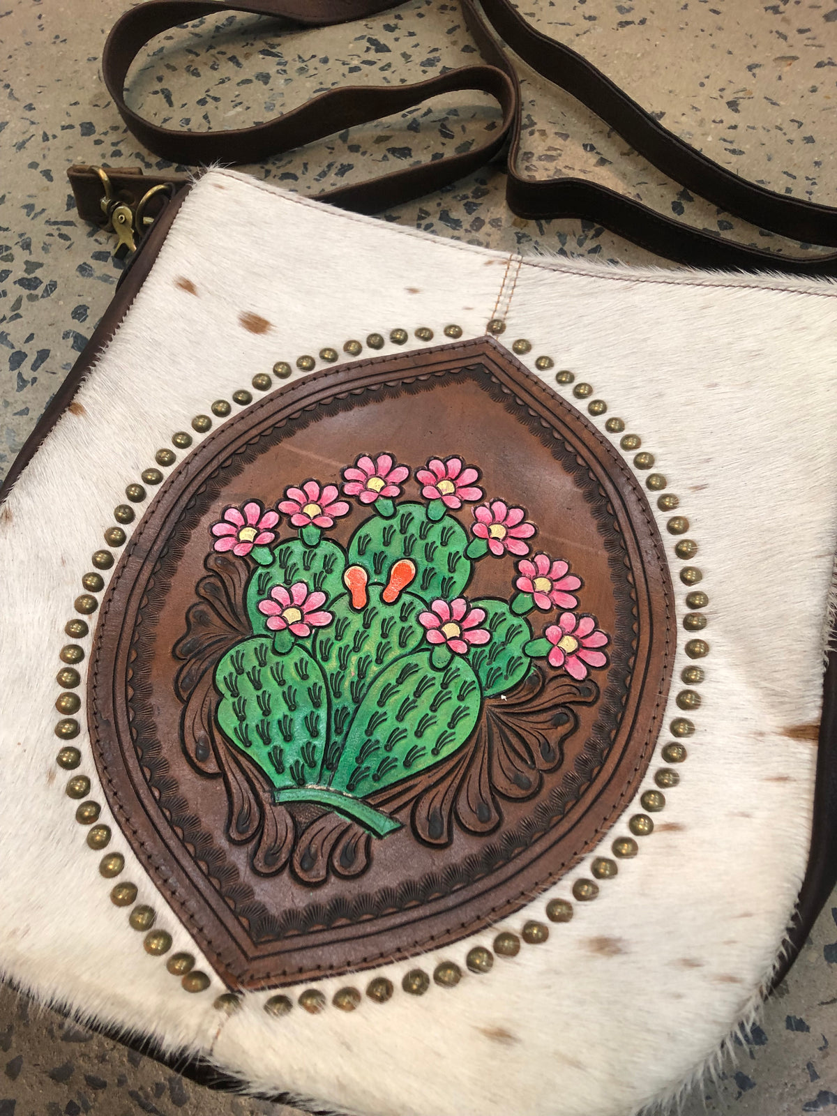 Lola - Cowhide Painted Handbag