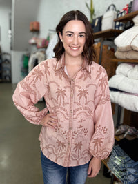 Xander Top - Peach Palm