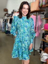 Beth Mini Dress - Multi Green