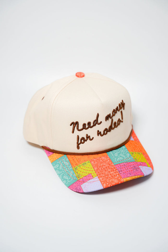 Need Money For Rodeo Cap - Patch Work Print
