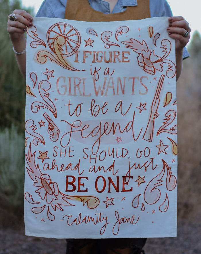 Kitchen Tea Towel - Cowgirl Legend