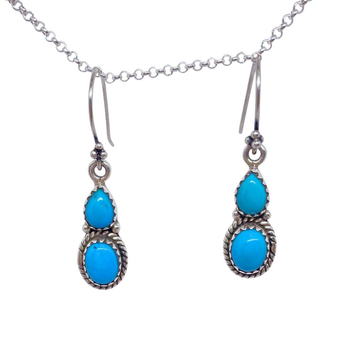 Western Earrings - Mountain Turquoise Drop