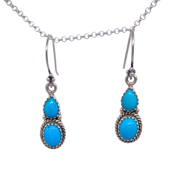 Western Earrings - Mountain Turquoise Drop