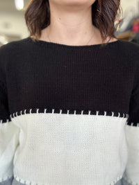 Rylee Pullover - Black, White & Grey