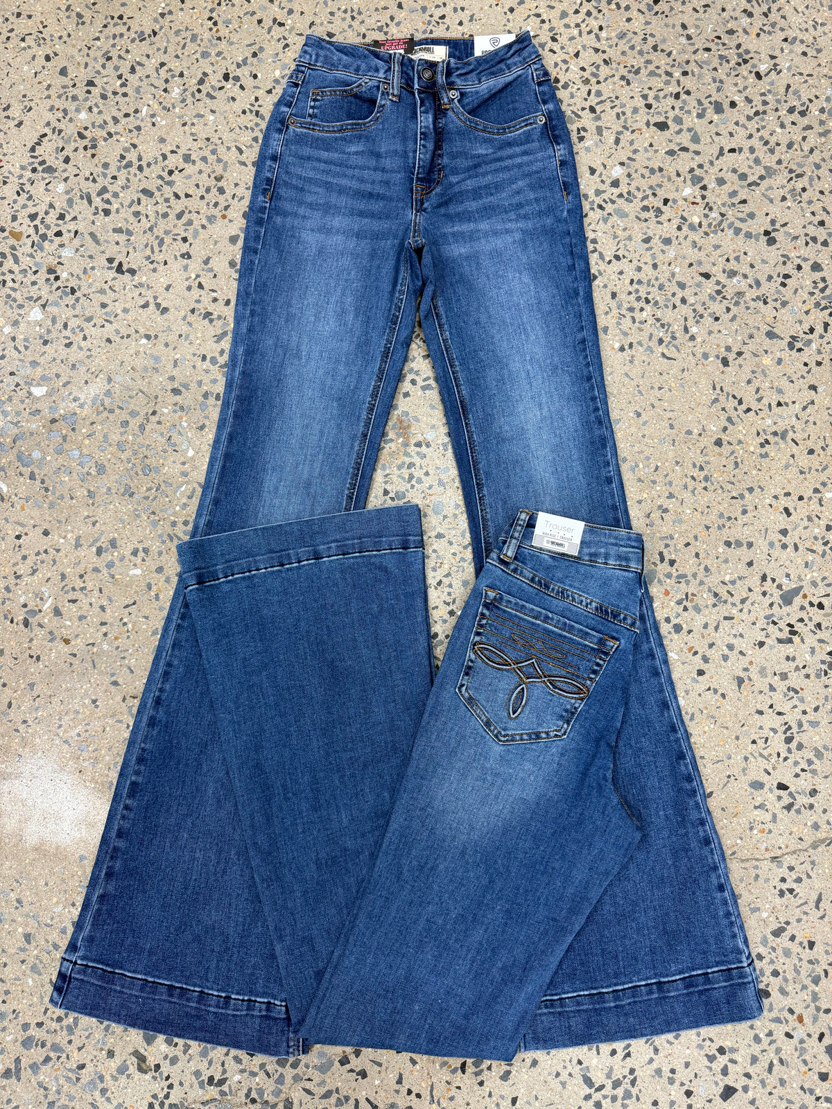 Rock & Roll Cowgirl Jeans - BW5HD07884 - Raised Denim High Rise Trouser