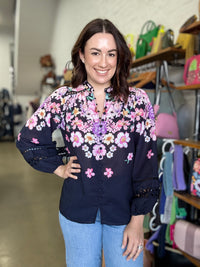 Lika Top - Black Floral