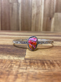Charlie Cuff - Silver Pink Turquoise