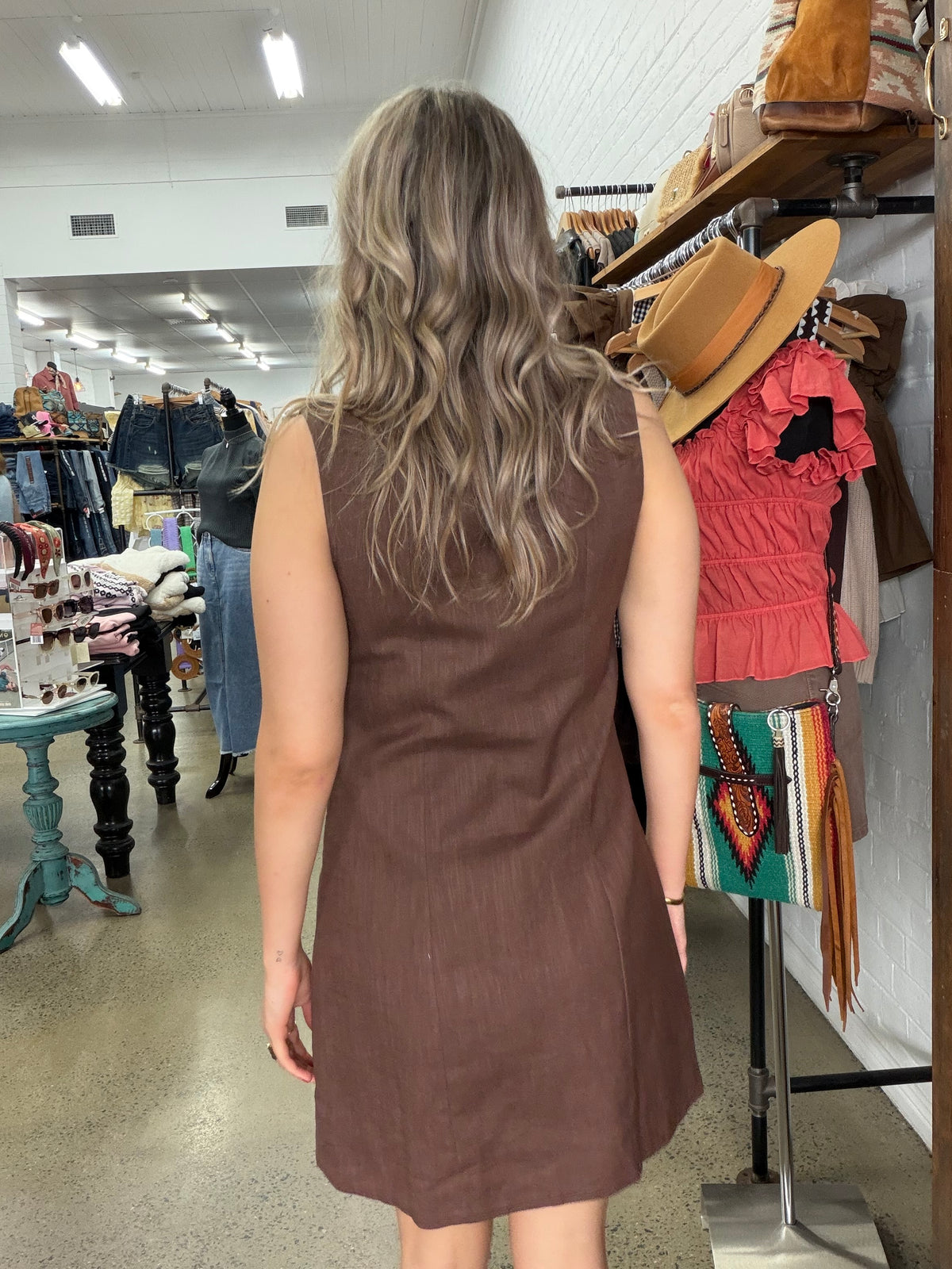 Arli Mini Dress - Chocolate