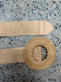 Boutique Belt - Rattan Buckle (Khaki)
