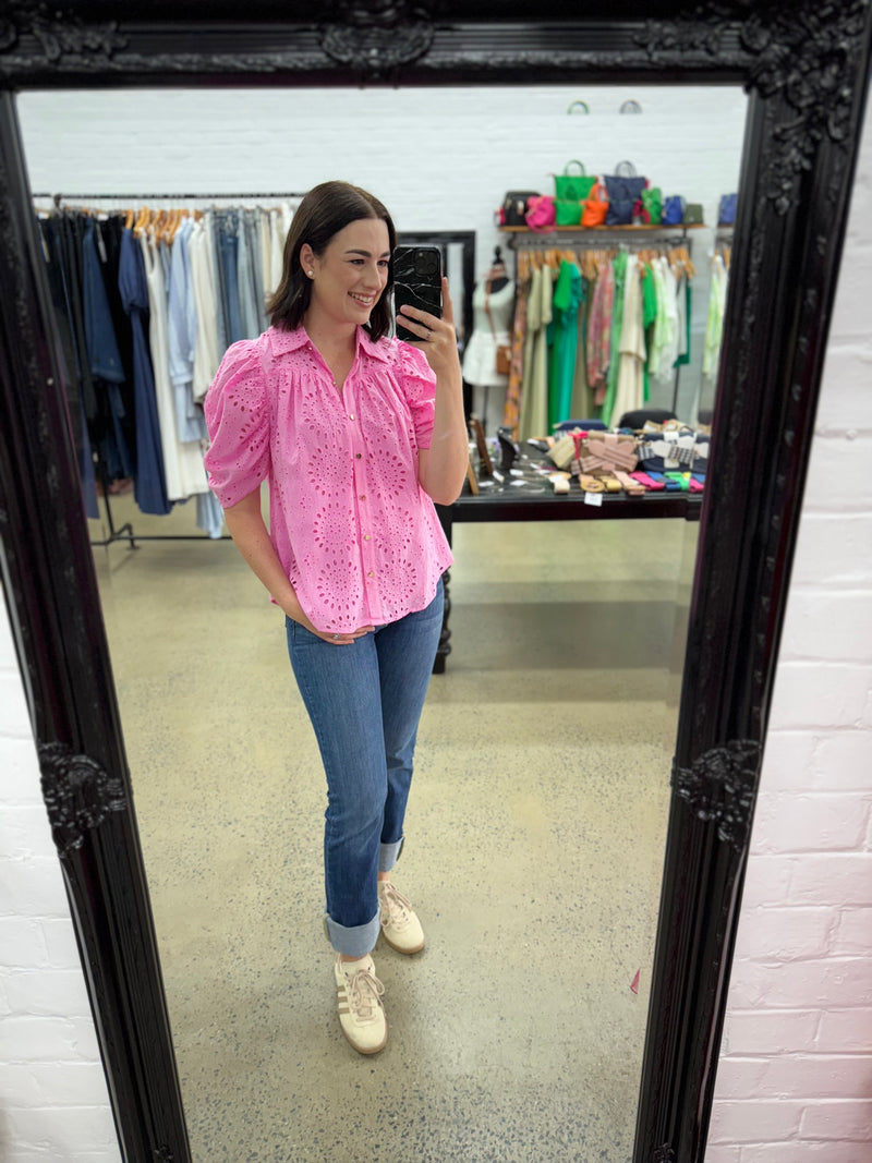 Lacy Top - Pink
