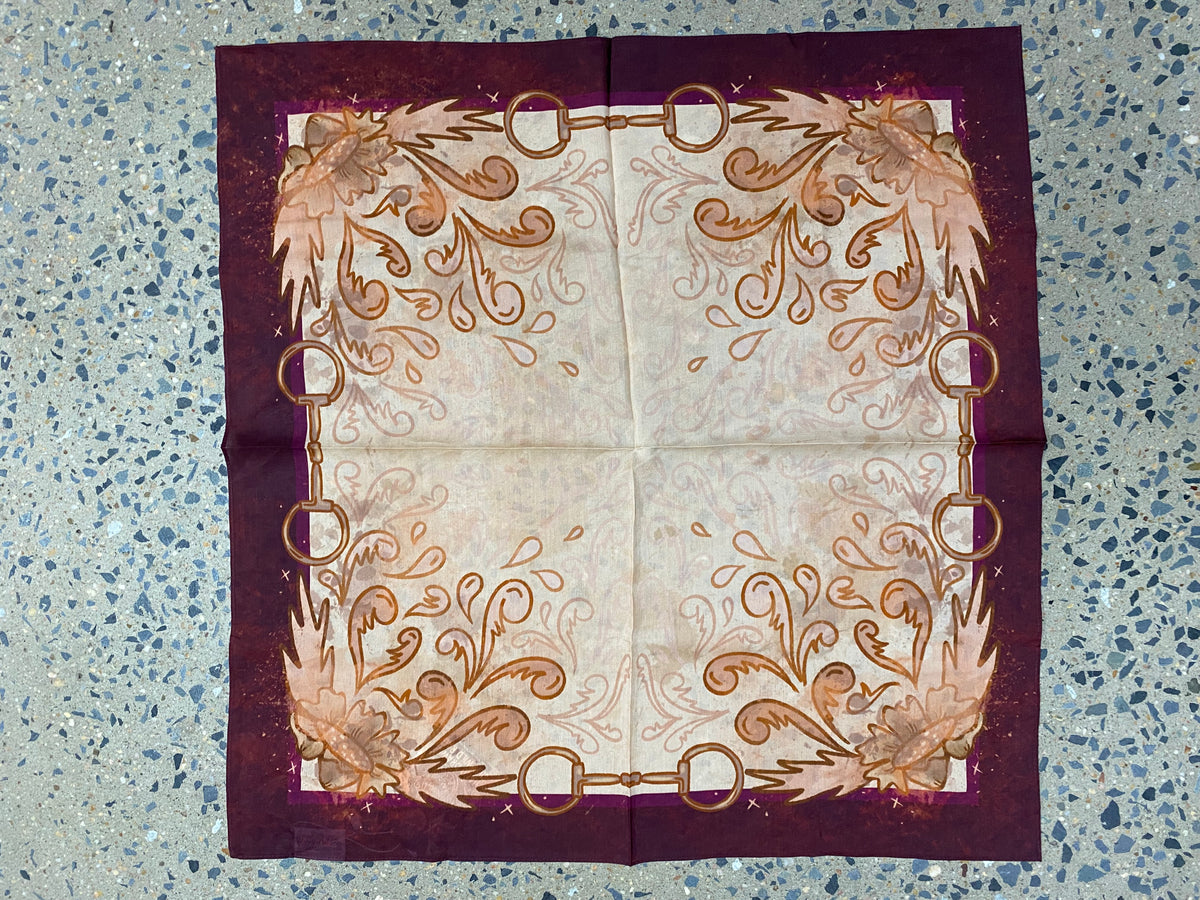 Western Wild Rag - Snaffle Bit Vintage Plum