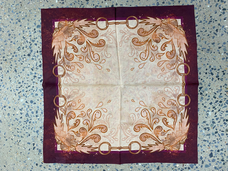 Western Wild Rag - Snaffle Bit Vintage Plum
