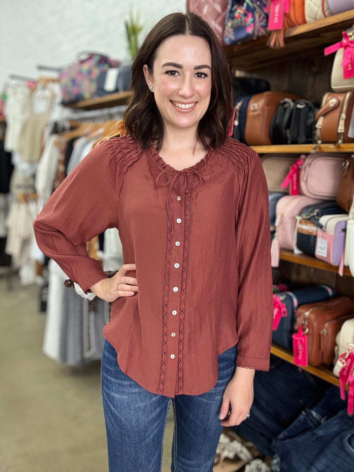 Lilith Top - Burgundy